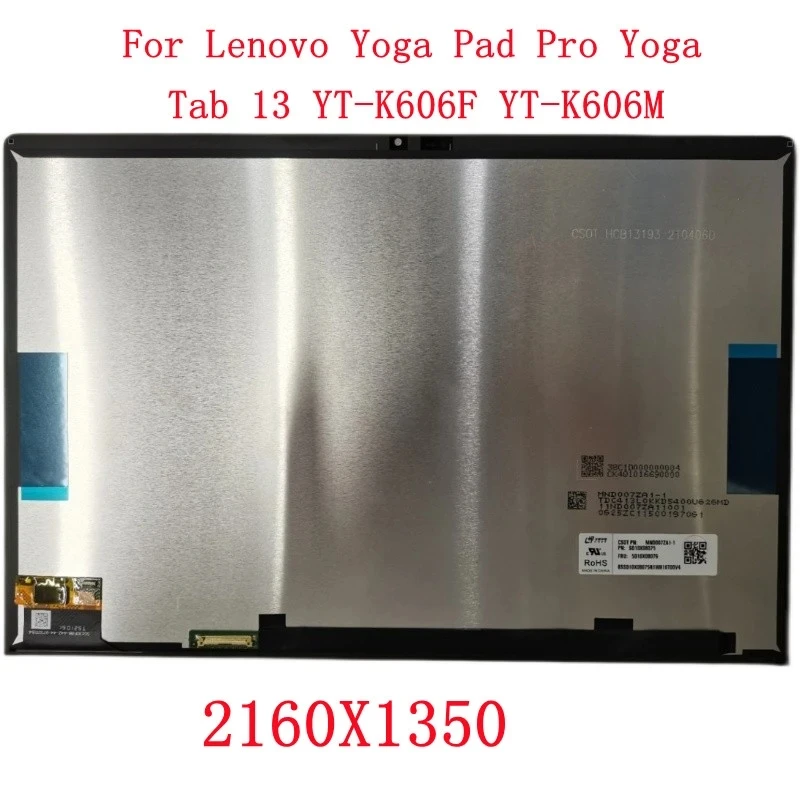 13 "Originale Nuovo Per Lenovo Yoga Pad Pro 2021 Yoga Tab 13 Yt-K606F Yt-K606M Yt-K606 Display Lcd Touch Screen Digitizer Assembly