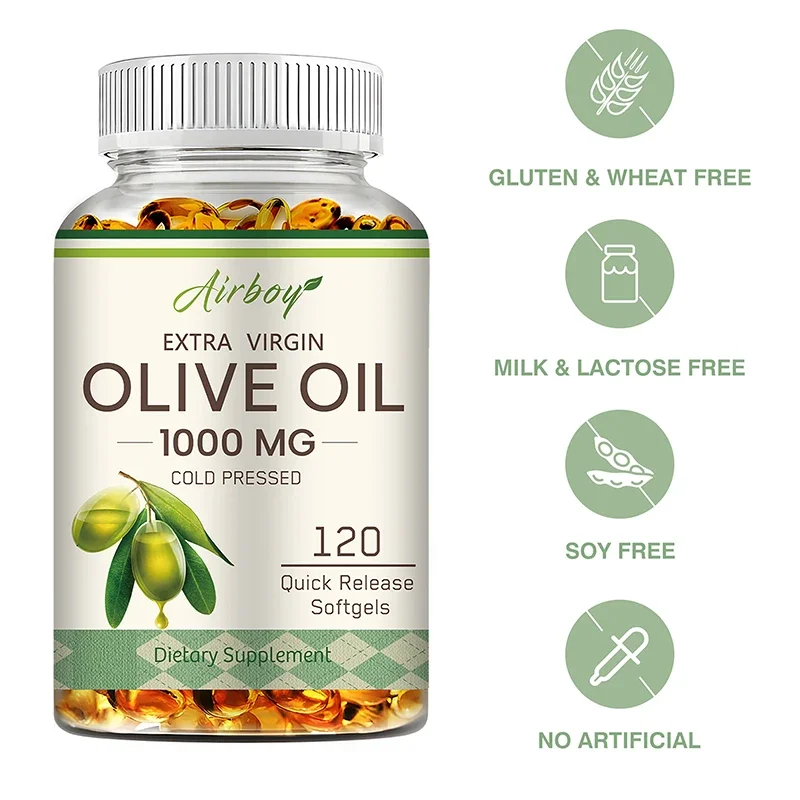 Olive Oil Capsules 1000mg-To Promote Satiety, Supplement for Digestive, Immunity Support