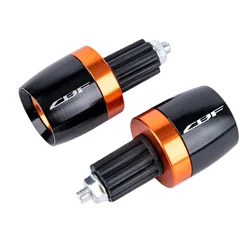 Motorcycle Handlebar Grips with End Caps (Orange)