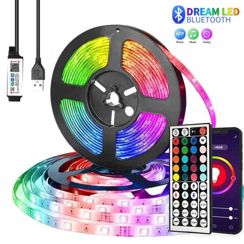 

SMD5050 LED Ice Lights Infrared Control LED Strip Light Bluetooth Control TV Backlight Color Change Bedroom Decoration Luces LED