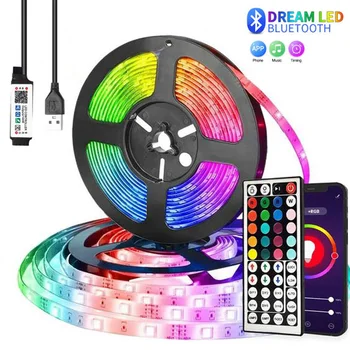 LED 적외선 제어 LED 스트립 조명, SMD5050, 블루투스, 컨트롤, TV 백라이트, 색상 변경, 침실 장식