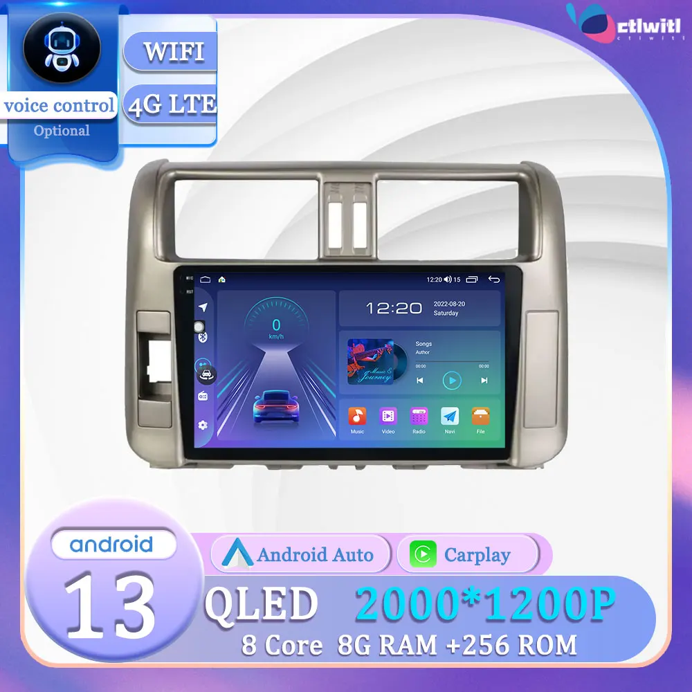 

Android 13 For Toyota Land Cruiser Prado 150 2009 - 2013 Autoradio Carplay Car Stereo Radio Navigation Videp Player Multimedia