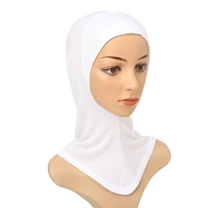 Muslim Full Coverage Undercap Women Cotton Jersey Hijab Elastic Bonnet Plain Underscarf Fashion Inner Headband Turban cotton head wrap