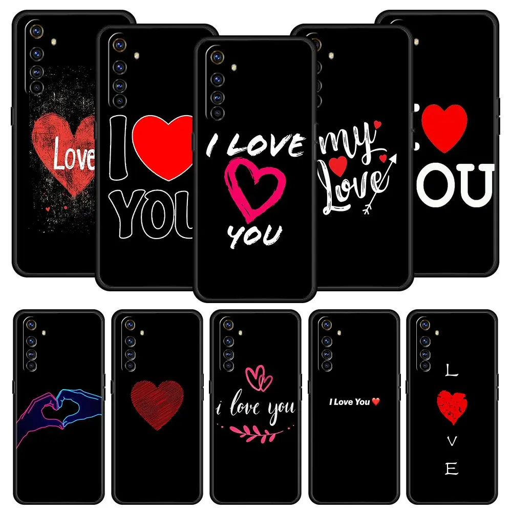 I Love You Pink Heart Soft Phone Case