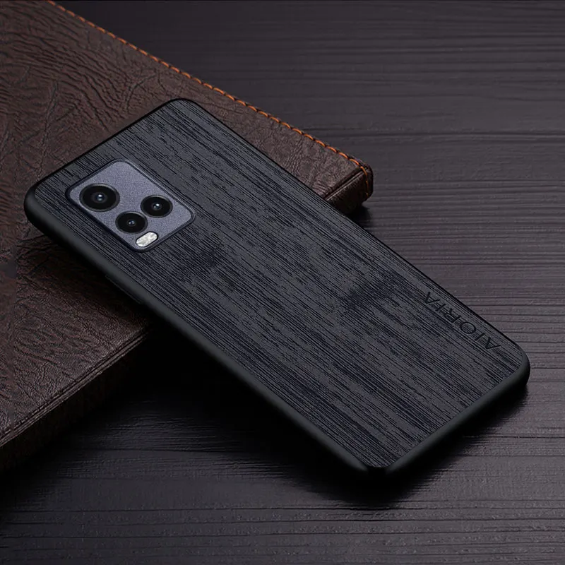 Luxury Bamboo Wood Pattern Leather Phone Case Cover