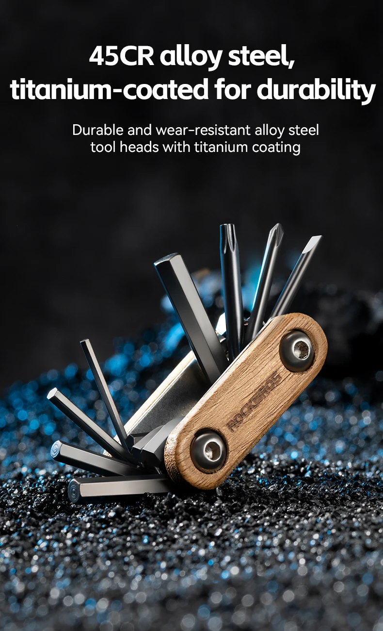 ROCKBROS 8-in-1-Fahrradreparaturwerkzeug, Fahrrad-Schraubendreher, Reparatur, Fahrrad-Werkzeug, tragbarer Mountainbike-Schraubenschlüssel, Multi-Tools – Detail 5