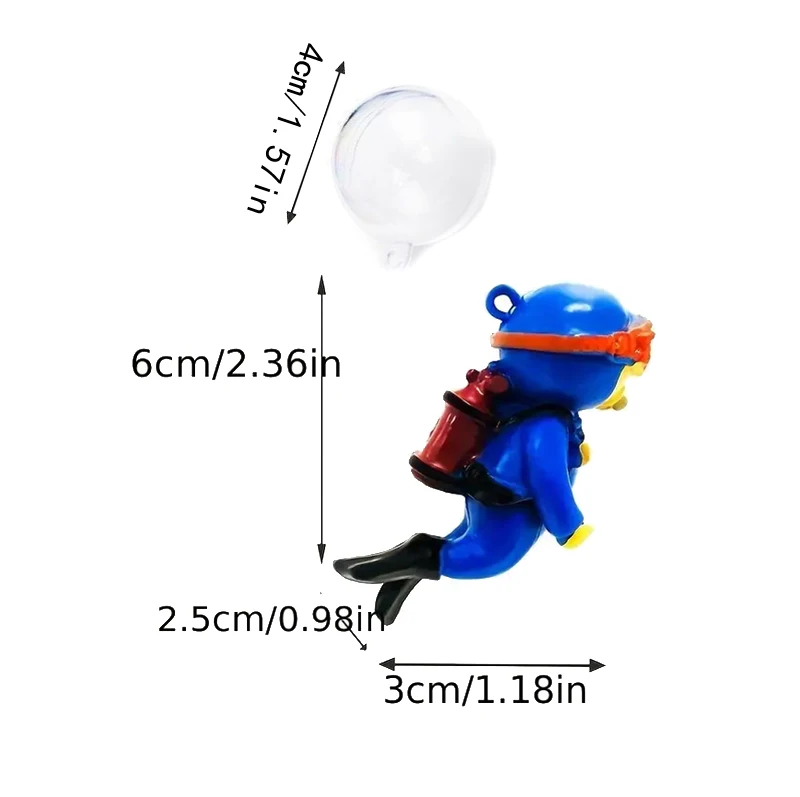 Mini Scuba Diver Figurine Aquarium Decoration