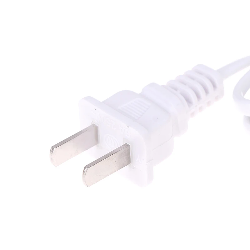 1pcs AC Power Cord White Black Red Line With ON/OFF Switch Button Cables Wire Two-pin Plug Cable Extension Cords Adapter