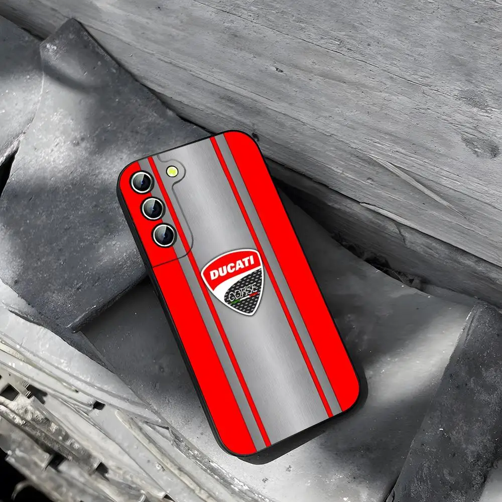 Motorcycle-Themed Durable Phone Case with Ducati Design