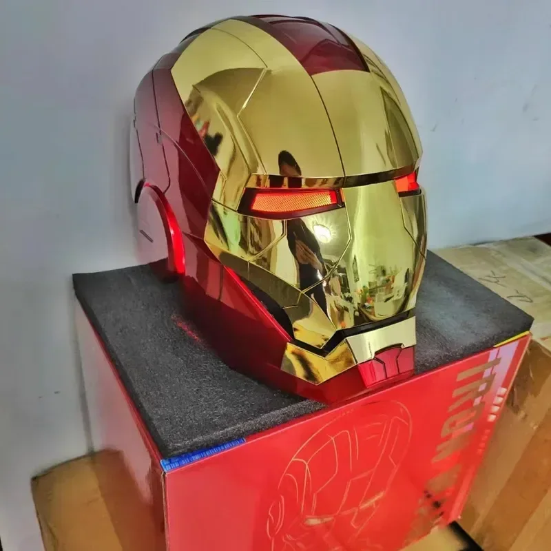 Casco De Iron Man Brillante 1 : 1 Modelo De Máscara Cosplay Mk5 Jarvis Wearable Eléctrico - Foto 2