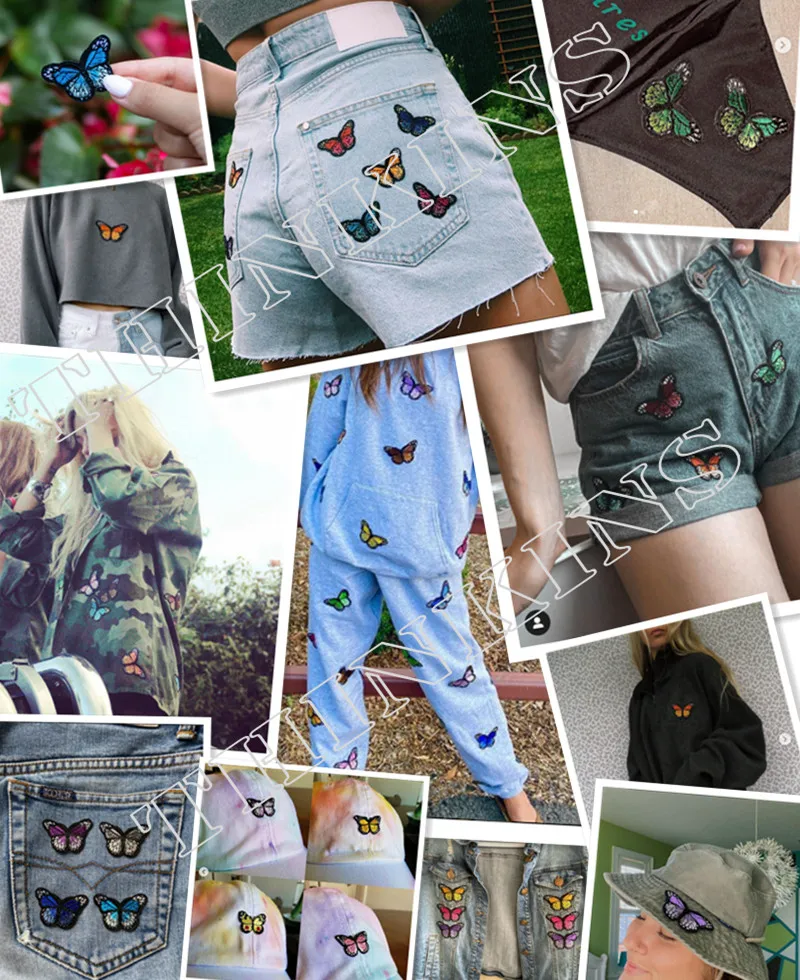 13/26/52/78 stücke niedlichen Schmetterling zufällig gestickte DIY Patches für Kleidung Applique Patches Eisen auf Kleidung Nähen Aufkleber – Detail 8