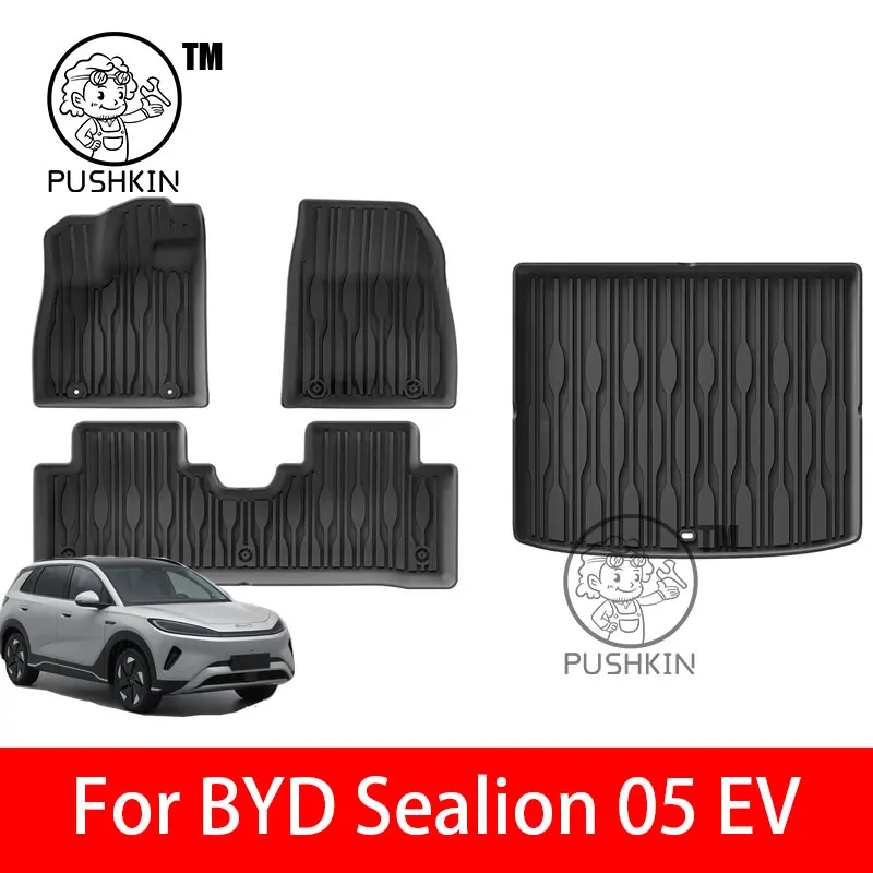 For BYD Sealion 05 EV 2025 2026 Auto TPE Trunk Mat Floor Mats All-Weather Carpet Cover Foot Pads Car Interior Tools Accessories