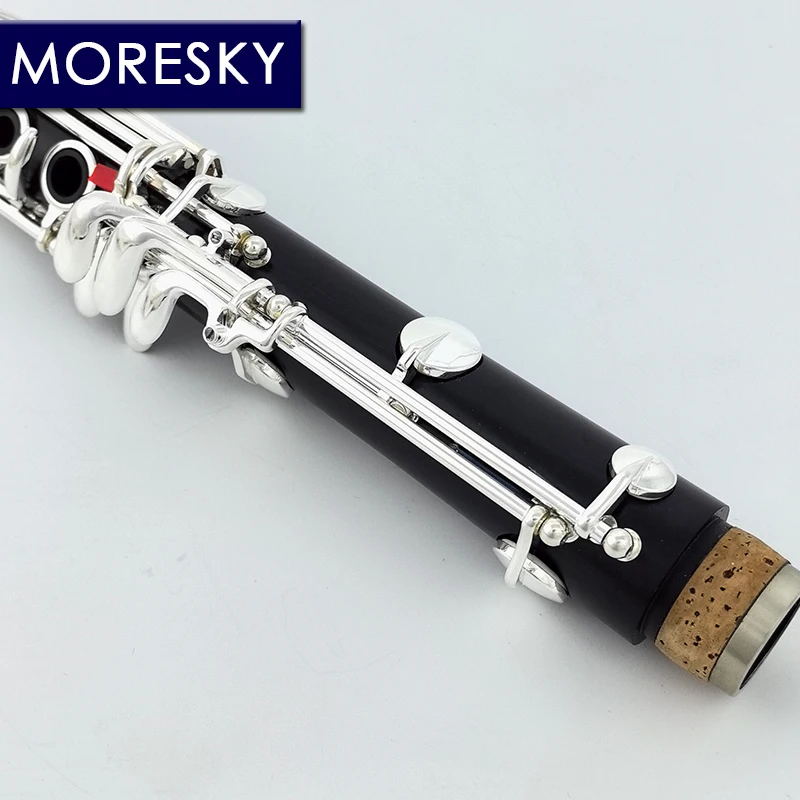 MORESKY Ebony Wood/Grenadilla Professional Clarinet A Silver Plated 19 Keys Klarnet &middot;Brilliant