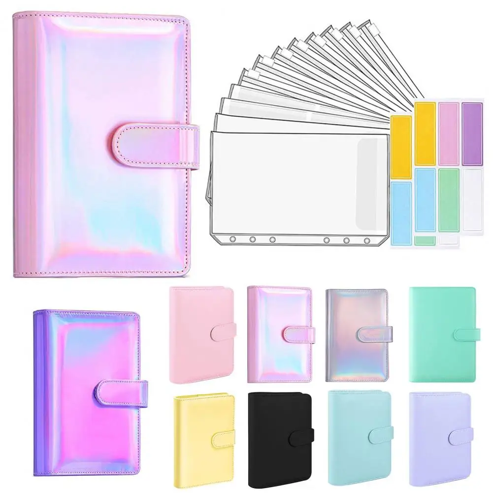 A6 Money Saving Binder With Spending Budget Sheet Money Envelopes Hidden Compartments PVC Budget Binder Planner NoteBook