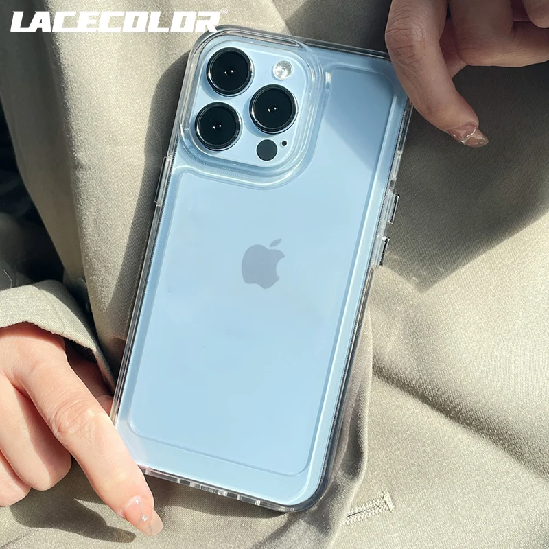 Transparent Shockproof Acrylic Phone Case with Silicone Bumper