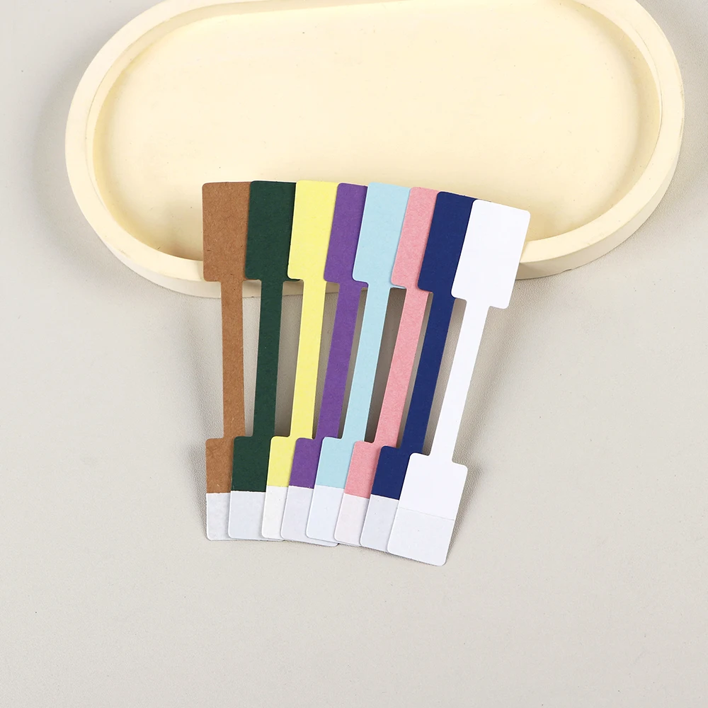 100/2001,6 x 10 cm 8-Farben-Preisschild für Schmuck-Display, Aufkleber, Karte, Halskette, Ohrring, Armband, leere quadratische Etikettenverpackung – Detail 5