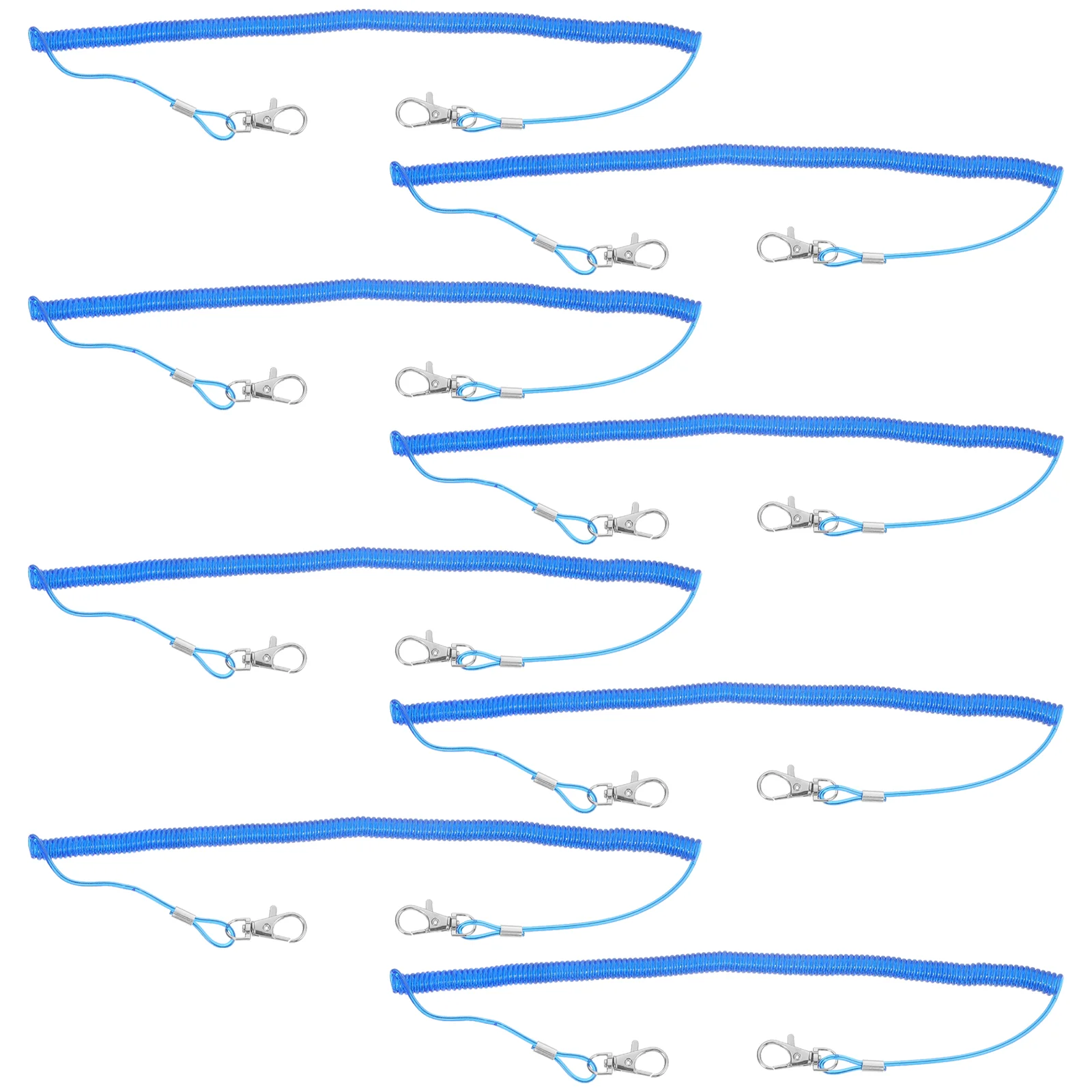 

8 Pcs Security Gear Tools Fishing Tether Keychains Miss Rope Retractable Elastic Ropes