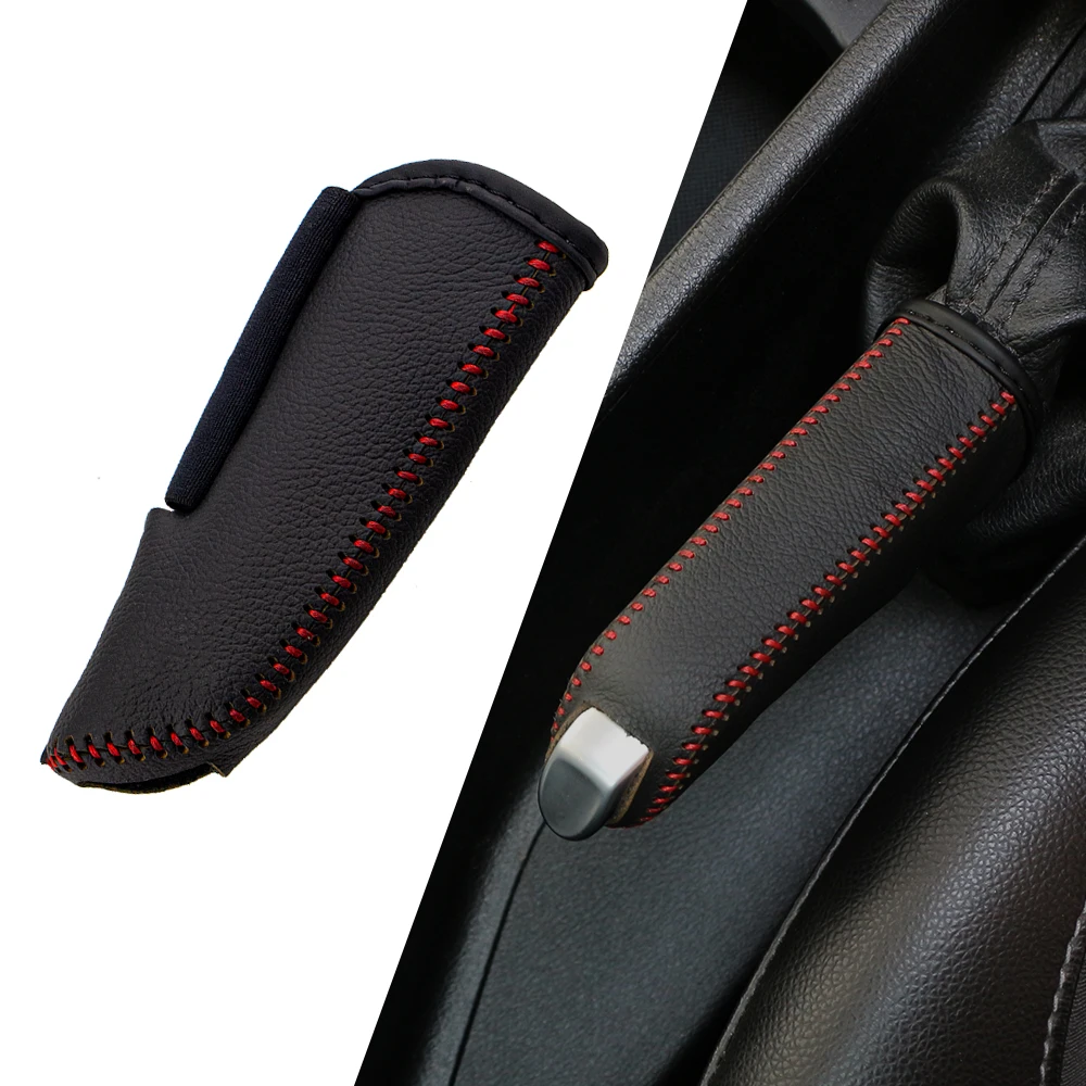 Poignées de frein à main en cuir pour Ford Focus 3 MK3, housse de  décoration de protection de frein à main de voiture - AliExpress