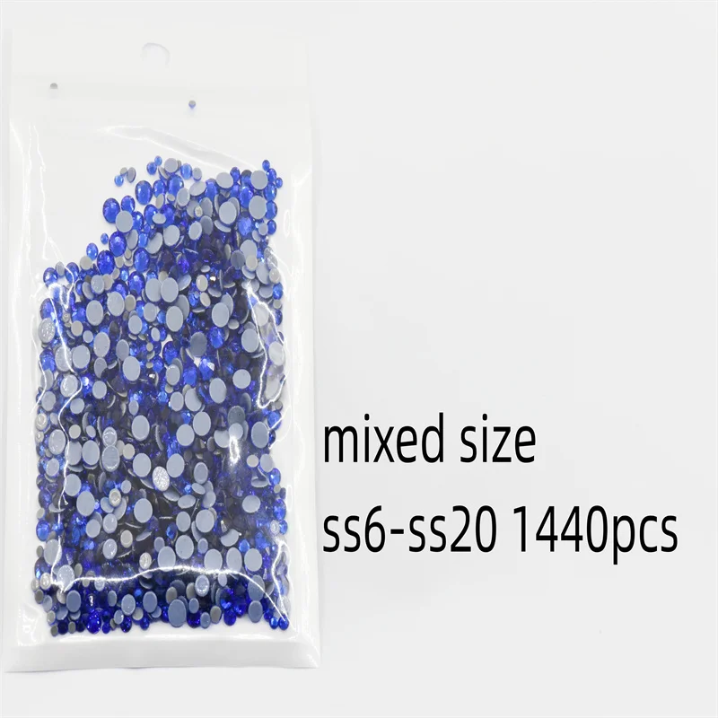 Blue rhinestones Hot-Fix Rhinestone Round Crystal Decoration 5Mm Rhinestone  For Fabric Flatback Ss20 Colored Glass Stones SINUAN - AliExpress