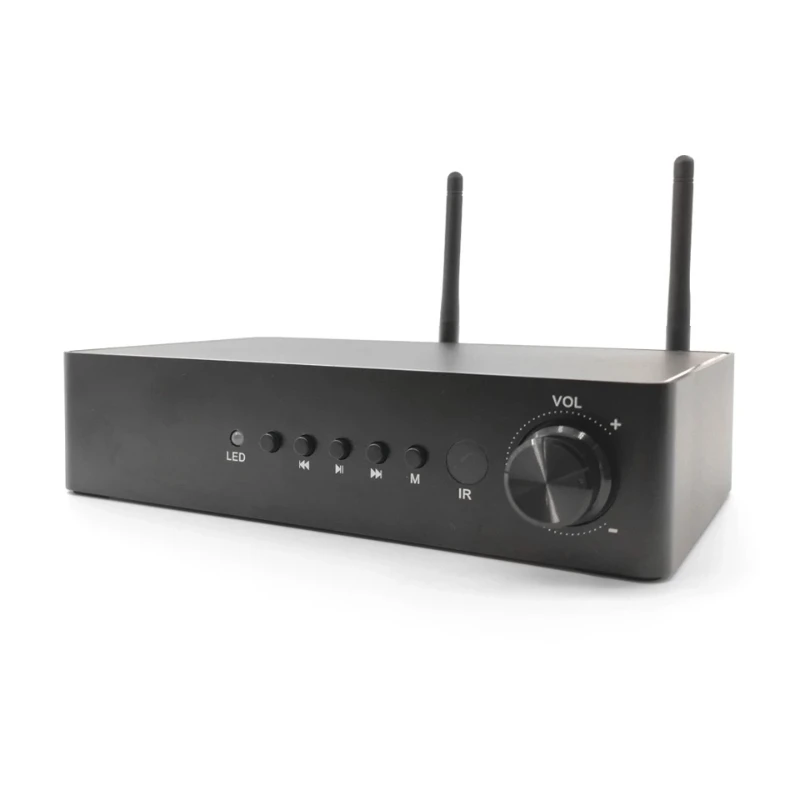 

Bluetooth HiFi Stereo Class D Digital Multiroom Amplifier with Spotify Airplay Equalizer Free App