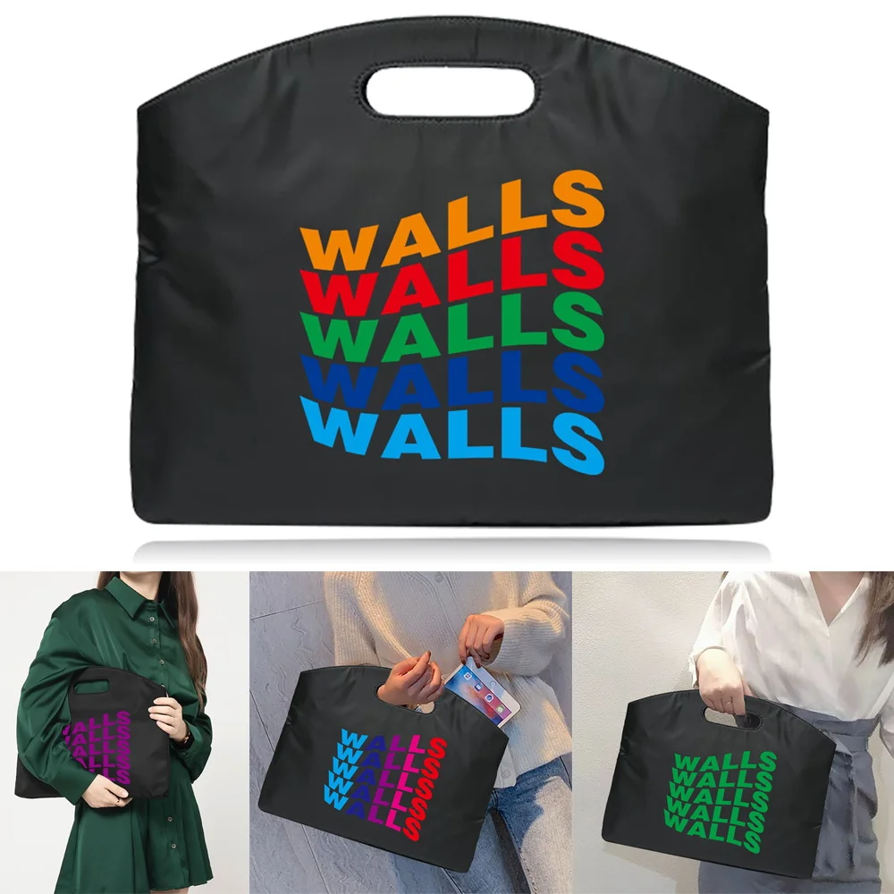 

Walls Series Printed Briefcase File Bag Business Handbag Conference Tablet Unisex Laptop Document Information Meeting Tote Bags