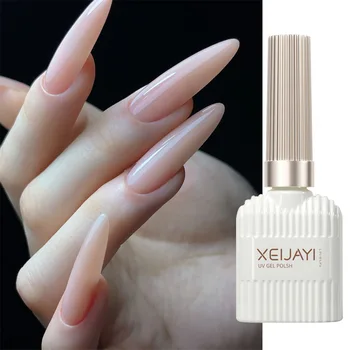 Smalto Gel Trasparente Effetto Nudo per un Look Naturale – Gel Costruttore Rosa Traslucido Effetto Gelatina per Unghie, Gel UV Lucido per Uso Quotidiano, Lunga Durata