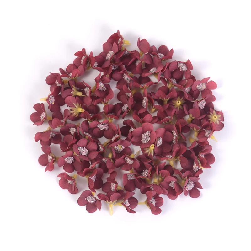100Pcs Mini Silk Daisy Flower Heads for Crafts and Decorations