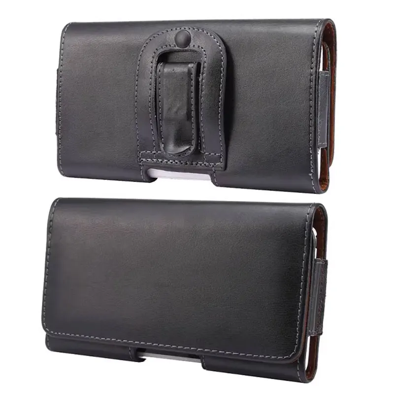 4.0-7.2 inch Cell Phone Belt Clip Holster Pouch for iphone 15 14 Pro Max Samsung S24 S23 Ultra Xiaomi Leather Cover Belt Bag