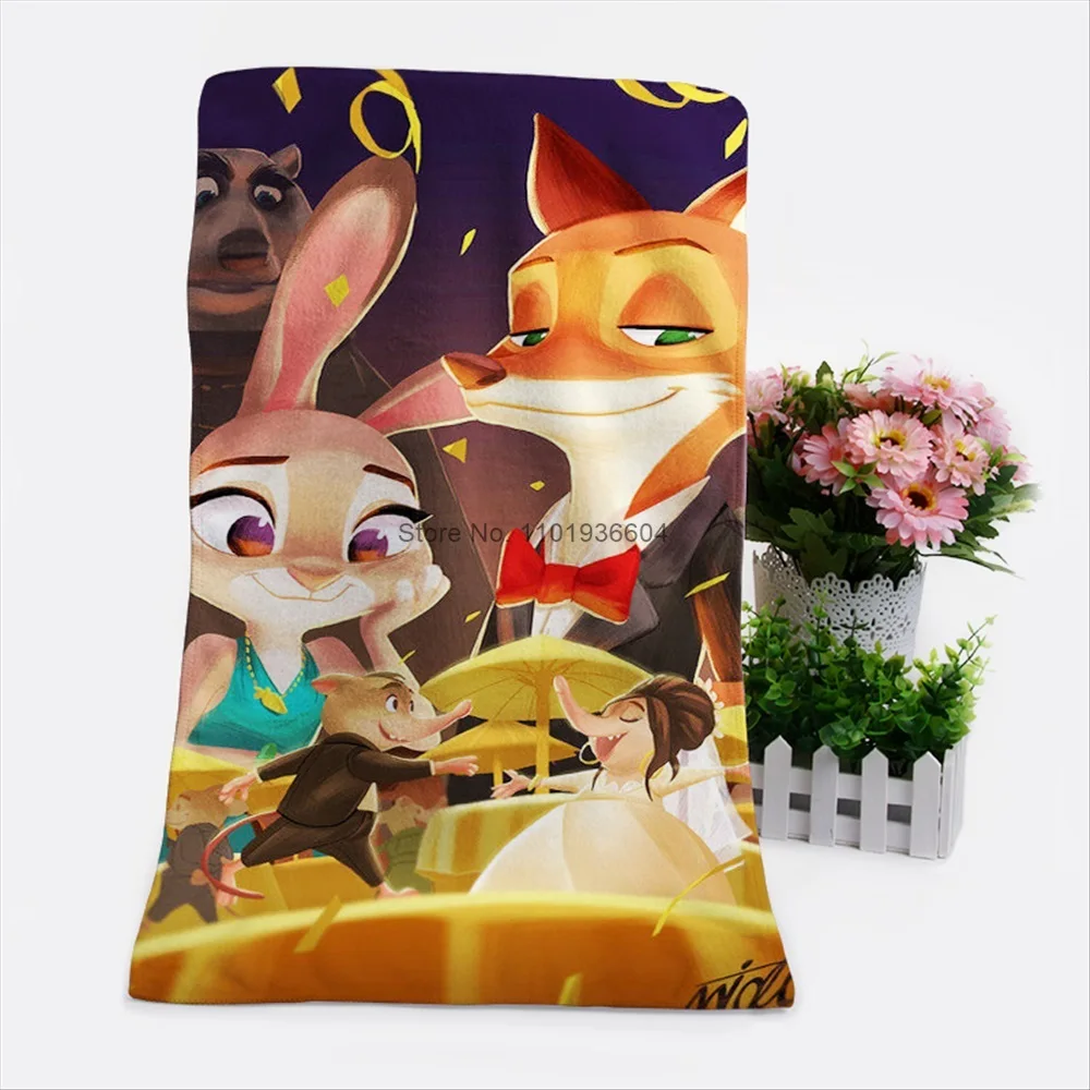 

Disney Zootopia Anime Figures Cartoon Bath Towel Quick Dry Large Swimming Beach Towel Soft Absorbent Washcloth 75x150cm