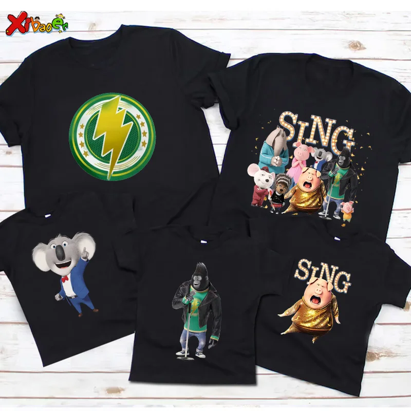 Sing Family Shirt Movie Cosplay Shirt Funny Party Shirts Kids Adults Matching T-Shirts Couple Outfit
