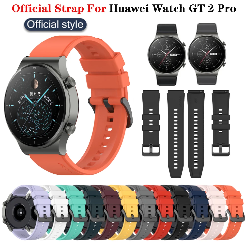 22mm Official Silicone Replacement Gt2 Pro Strap Band For Huawei Watch Gt 2 Pro Sport Original Watchband Wristband Bracelet Belt