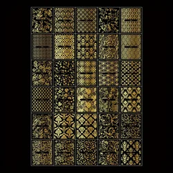 Elegant 3D Golden Floral & Lace Nail Art Stickers - 30 Sheet Collection (Jin gou)