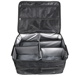 Waterproof Golf Trunk Organizer with Large Storage for Shoes, Balls, Tees, Clothes, and Accessories (Black)