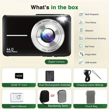 DC403 44MP HD Digital Camera 16X Digital Zoom Cameras Support For Taking Photos Recording Videos For Thanksgiving New Year Gifts 4