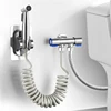 Handheld Bidet Sprayer Set 304 Stainless Steel Spray Gun Shower Handheld Toilet Bidet Faucet Sprayer Shower Nozzle Self Cleaning 1