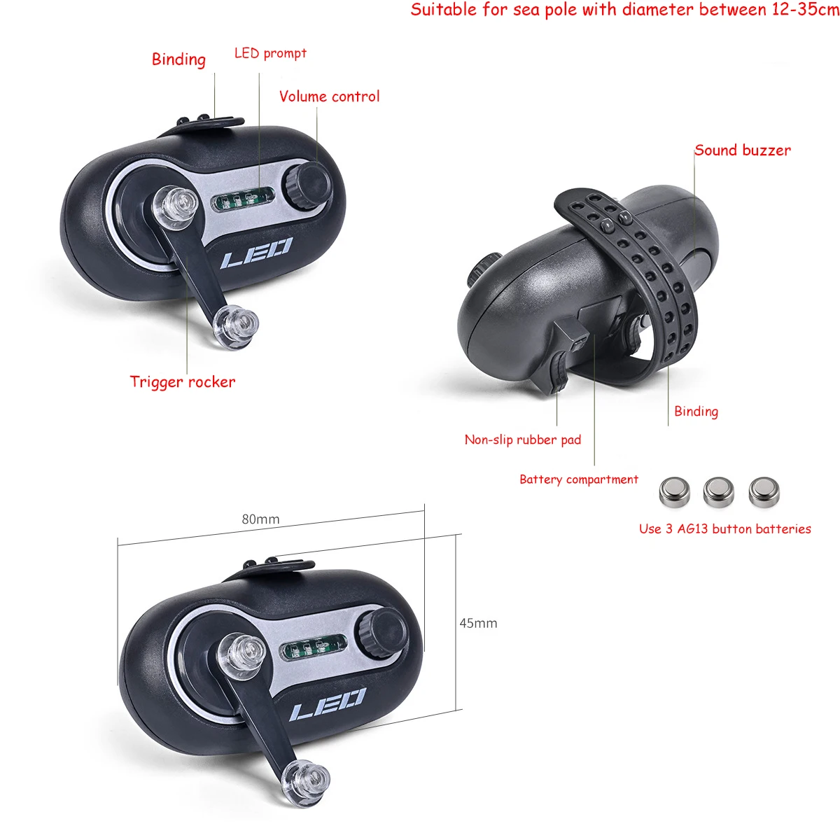 Carp Fishing Bite Alarms Fishing Accessories Tackle Fish Alarm for Outdoor Electronic Rod Tip Clip Bell