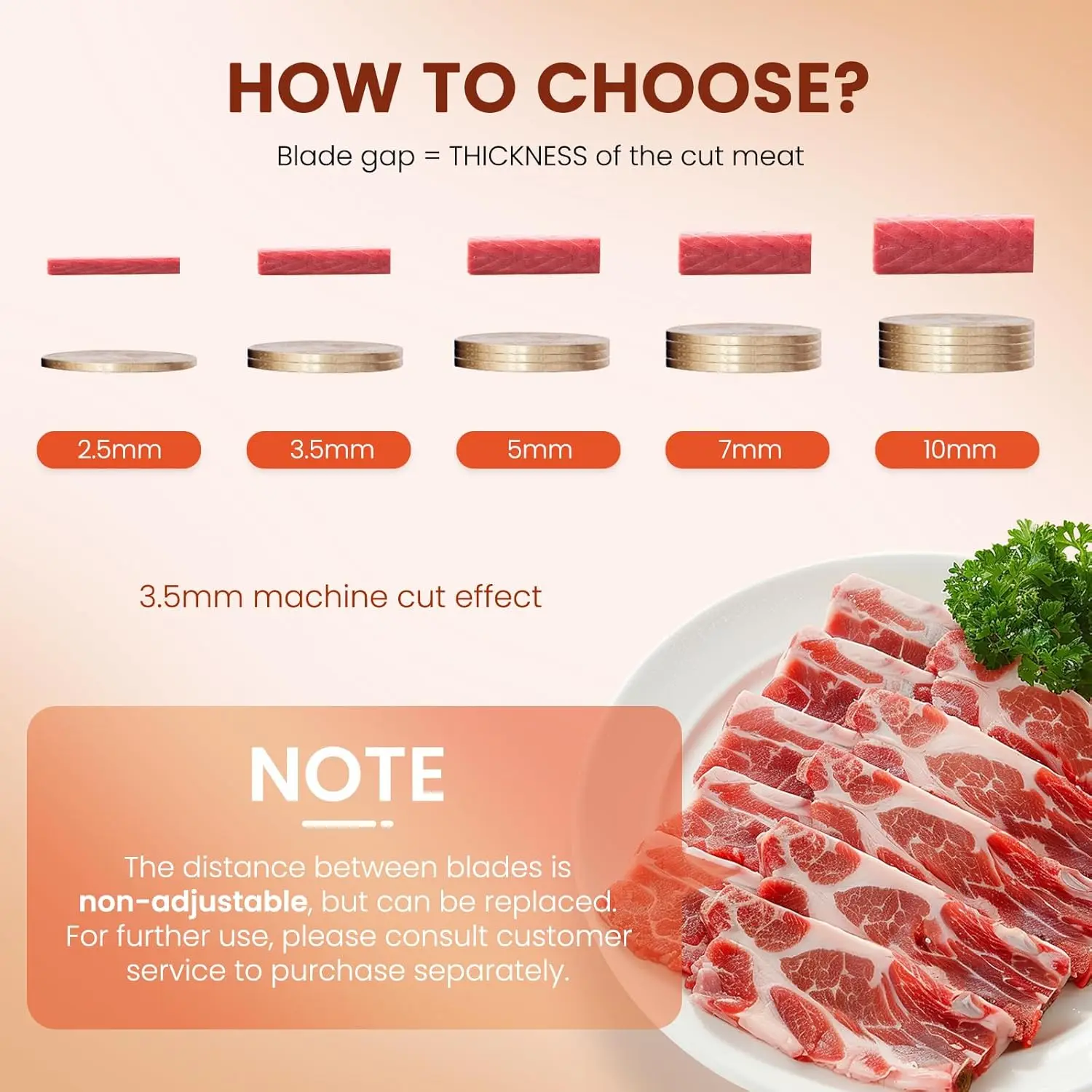 Commercial Meat Cutter Machine, 2.5Mm Blade, Save Time, Easy To Clean, Slices Strips Cubes 3 In 1, 110V Us Plug 3