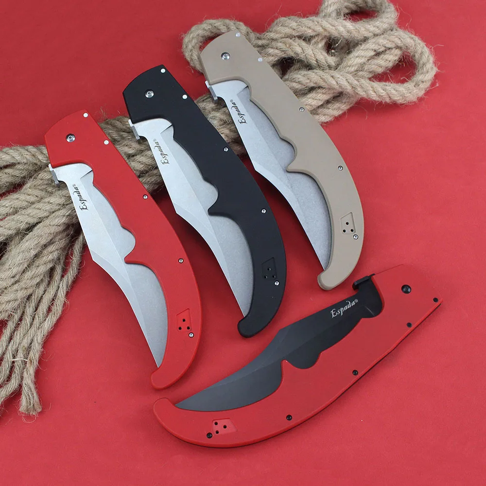 Espada L/XL Cold Folding Tactical Knife AUS10A Steel Large Outdoor Military Hunting Survival Multipurpose Knives for Men Tools 6