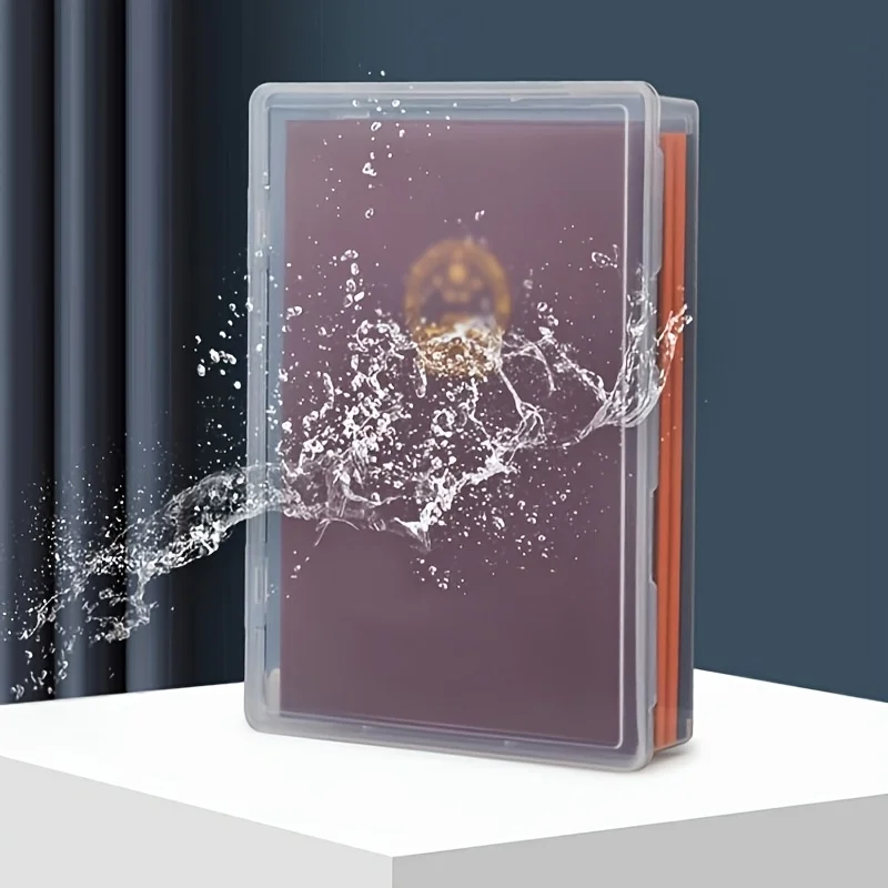 Transparent Plastic Storage Box with Flip Lid,Durable, Stackable Organizer for Office & School Supplies, Documents