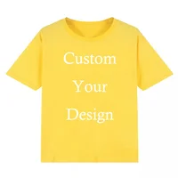 100% coton, T-shirts colorés personnalisés pour enfants, bricolage imprimé votre conception, vêtements pour garçons et filles, contactez le vendeur avant 4
