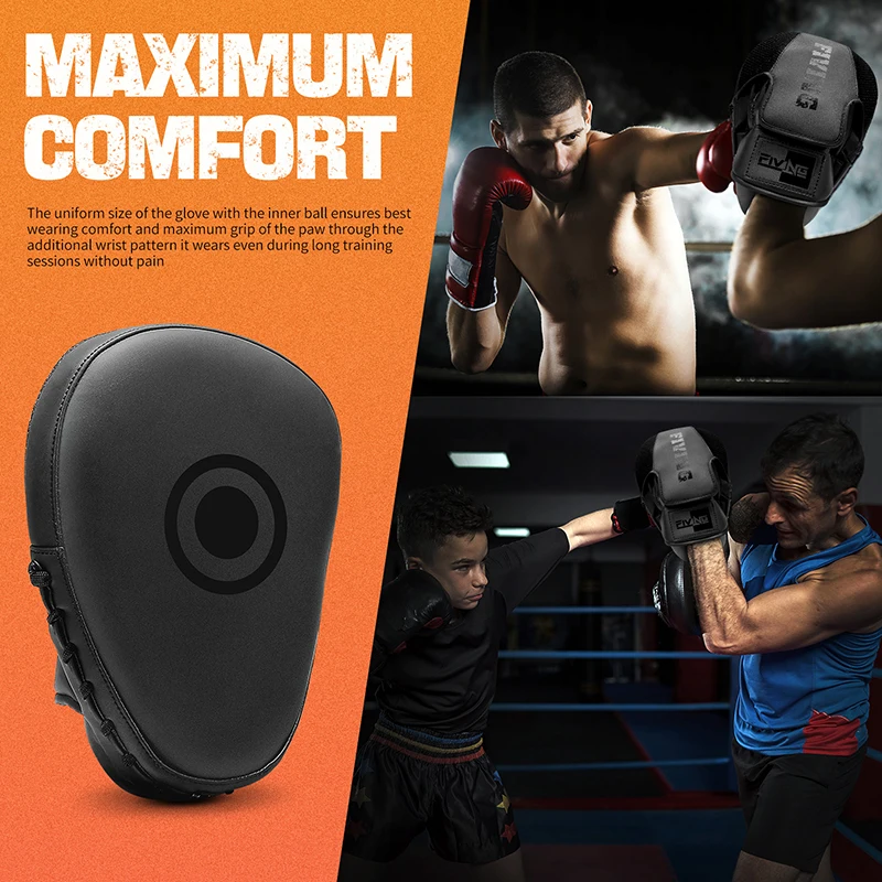 Boxing Pads for Men, Women,& Kids, Leather Focus Mitts for Martial Arts, Boxing Training,Curved Punch Mitts for Karate 5