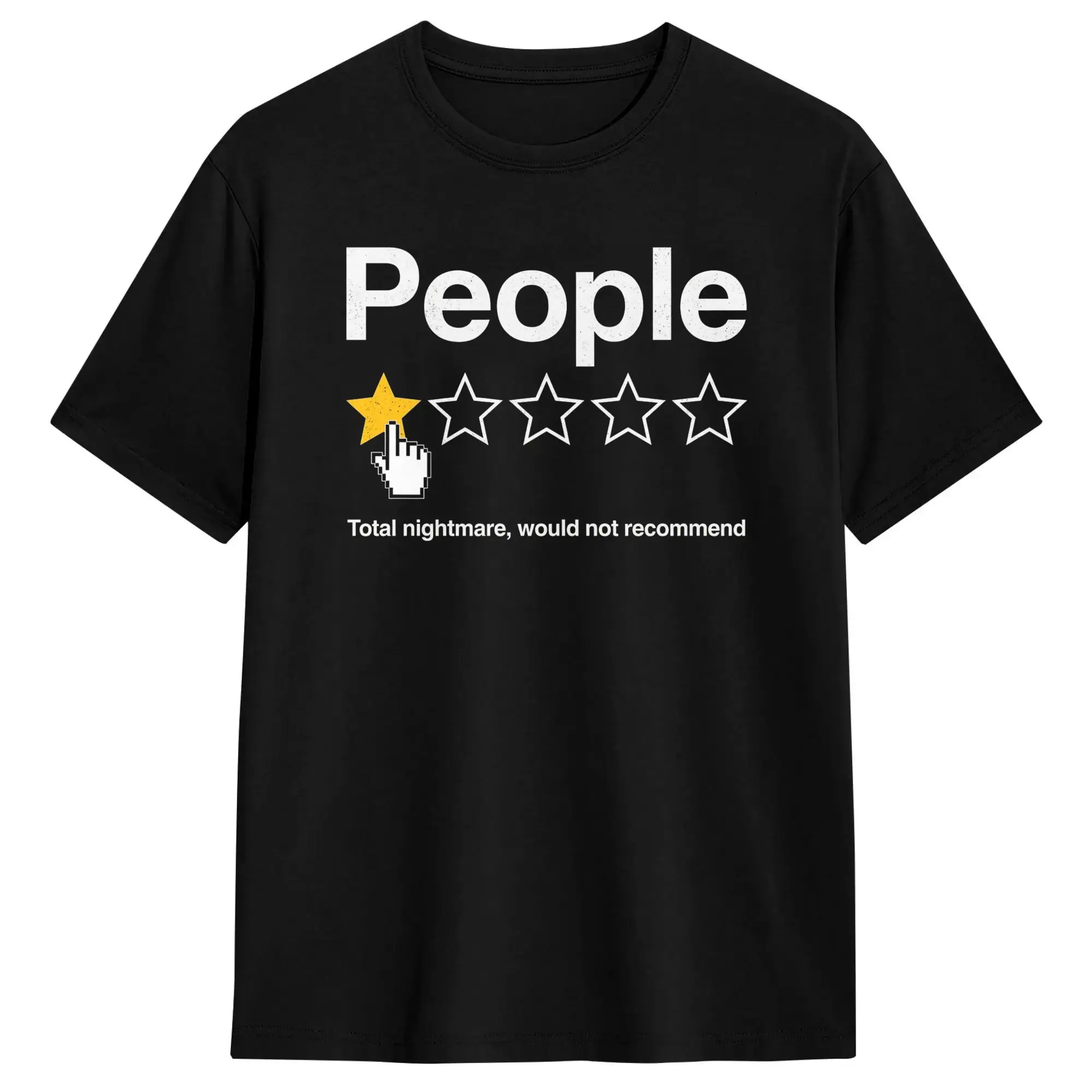 People One Star Total Nightmare würde nicht empfehlen  T-Shirt Sommermode T-Shirts Baumwolle O-Ausschnitt Oversize-Oberteile