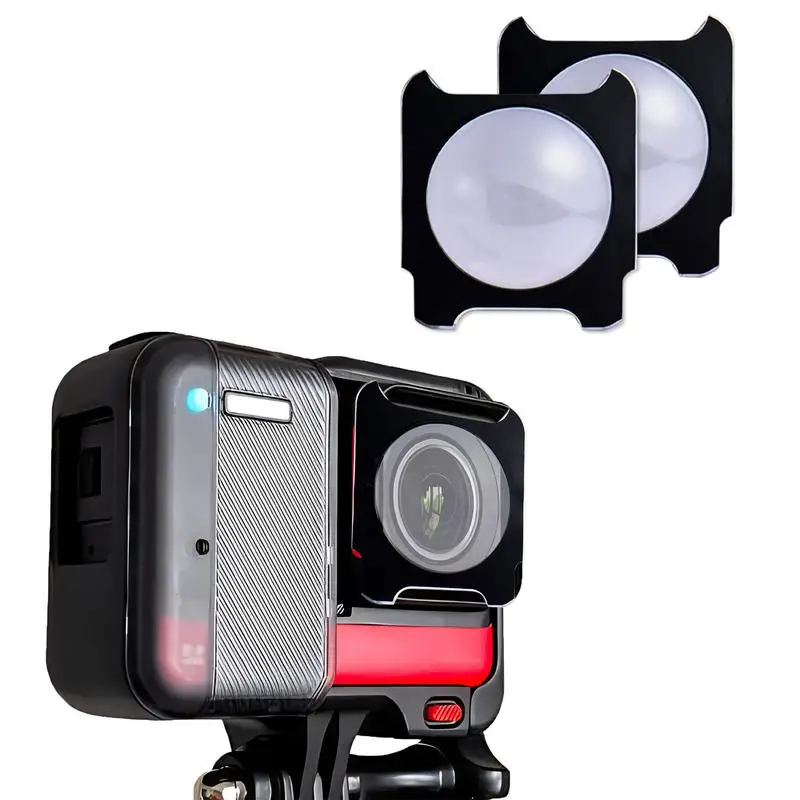 

Защита для камеры Insta 360RS/R 2 шт. закаленное стекло Крышка для спортивной камеры Защитная крышка для объектива совместимая с Insta