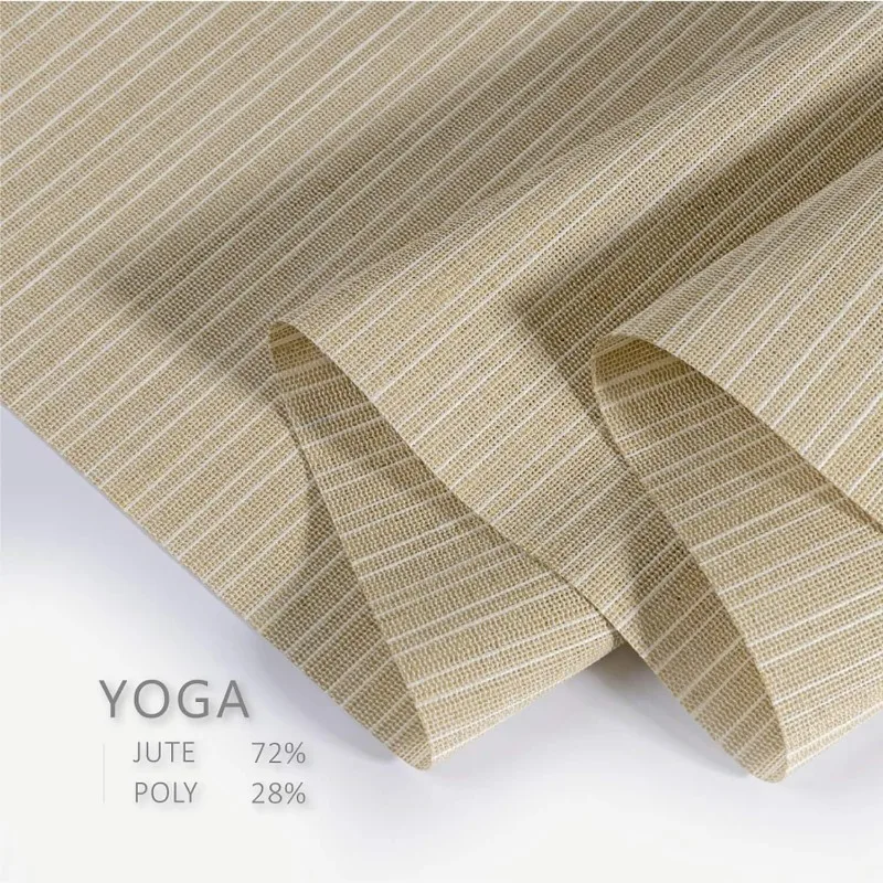 GoDear Design Adjustable Panel Track Blinds, Vertical Blinds, Patio Door Blinds,  See-Through, Jute Fabric, Yoga 5