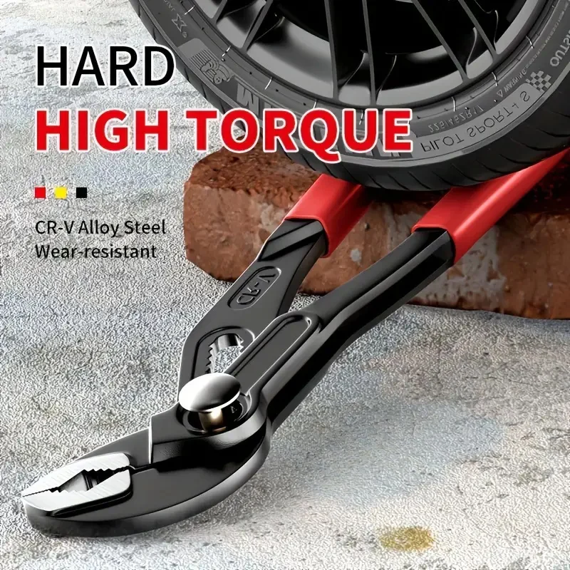 Quick-Adjust Multi-Use Water  Pliers - Forged, Comfort-Grip, Anti-Rust, Large Opening  Versatile Plumbing Tasks 4