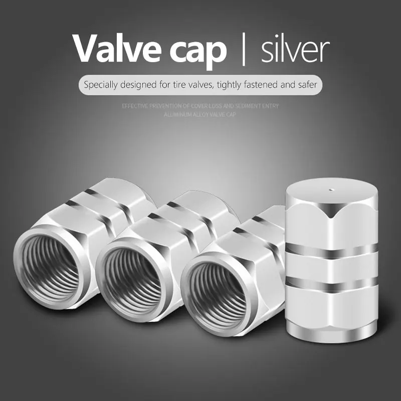 Premium Aluminum Alloy Tire Valve Caps - Set of 4/8