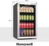 Beverage Refrigerator and Cooler, 115 Can Mini Fridge with Glass Door for Soda Beer or Wine for Office or Bar with Adjustable Re 6
