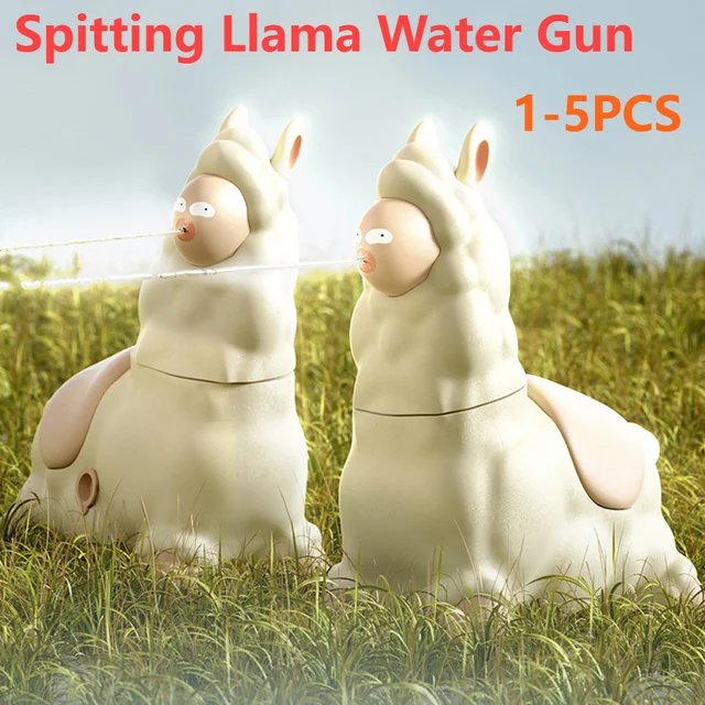 1-5PCS Alpaca Interactive Water Sprayer Leak-Proof Handheld Spits Water Gun Cute Press Water-Sprinkling Toy for Summer Backyard 1