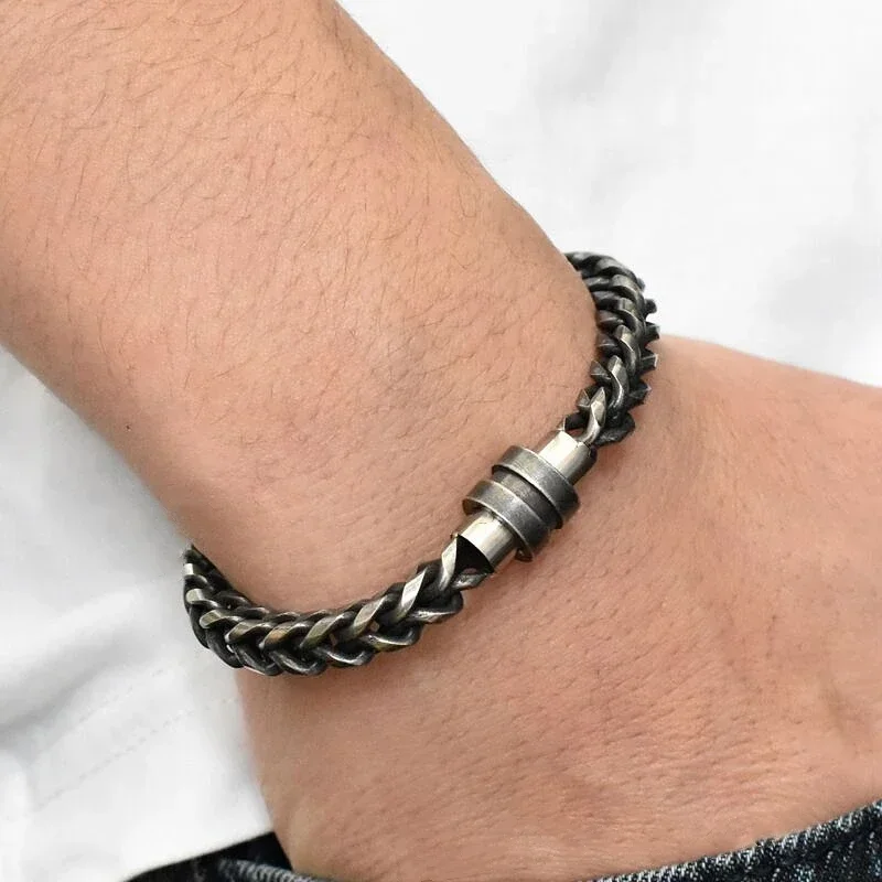 Men's Bracelets Bike Chain Jewelry Supplies Black Chain Link