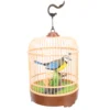 Singing Bird Cage Toy Decor Simulation Plastic Small Toys Hanging For Kids Voice-activated Funny 5